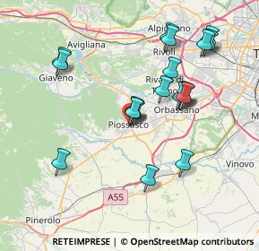 Mappa Via Cruto, 10045 Piossasco TO, Italia (7.44474)