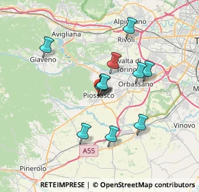 Mappa Via Cruto, 10045 Piossasco TO, Italia (5.75182)