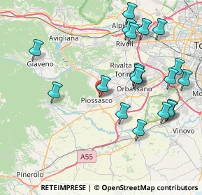 Mappa Via Cumiana, 10045 Piossasco TO, Italia (8.725)