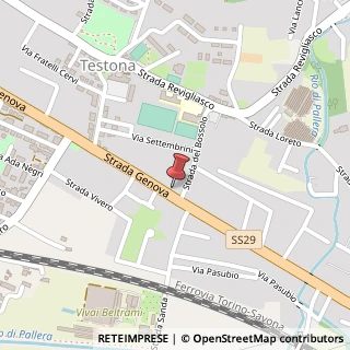 Mappa Strada Genova, 219, 10024 Moncalieri, Torino (Piemonte)