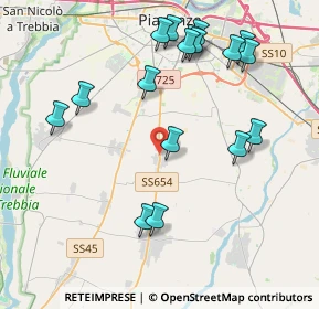 Mappa Località Gramigna, 29027 Podenzano PC, Italia (4.44529)