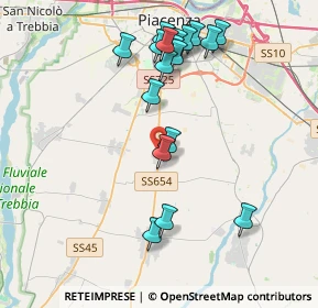 Mappa Località Gramigna, 29027 Podenzano PC, Italia (4.06947)