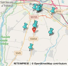 Mappa Località Gramigna, 29027 Podenzano PC, Italia (3.82667)