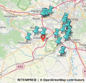 Mappa Strada Comunale Parpaglia, 10043 Orbassano TO, Italia (7.7135)