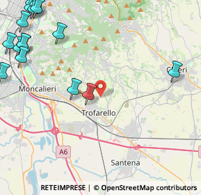 Mappa Via Madonna di Celle, 10028 Trofarello TO, Italia (7.158)
