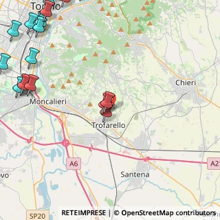 Mappa Via Madonna di Celle, 10028 Trofarello TO, Italia (7.2085)