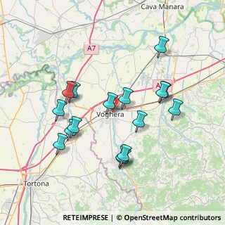 Mappa Via Crocifisso, 27058 Voghera PV, Italia (7.35125)