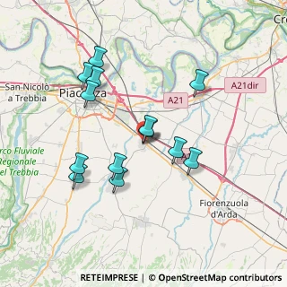 Mappa Via Guglielmo Marconi, 29010 Pontenure PC, Italia (6.86538)