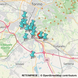 Mappa Viale Kennedy, 10024 Moncalieri TO, Italia (3.13429)