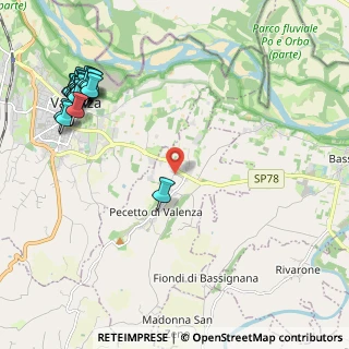 Mappa Strada 7 Fratelli Cervi, 15040 Pecetto di Valenza AL, Italia (2.8675)