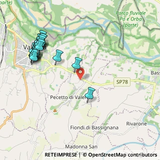 Mappa Strada 7 Fratelli Cervi, 15040 Pecetto di Valenza AL, Italia (2.529)