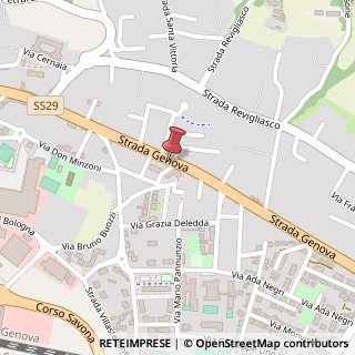 Mappa Strada Genova, 58, 10024 Moncalieri, Torino (Piemonte)