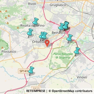 Mappa Via Nuccio Bertone, 10043 Orbassano TO, Italia (3.91455)