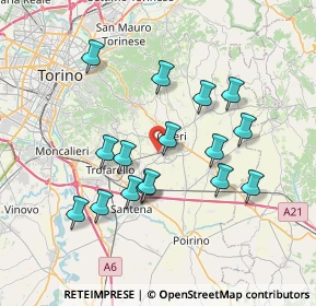 Mappa Via Maestro Rollandino, 10023 Chieri TO, Italia (6.84125)