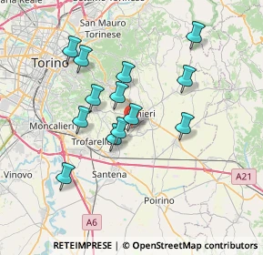 Mappa Via Maestro Rollandino, 10023 Chieri TO, Italia (6.33)