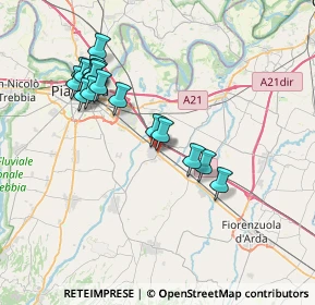 Mappa Via Eugenio Montale, 29010 Pontenure PC, Italia (7.30824)