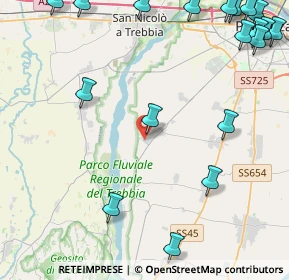 Mappa Via Fausto Coppi, 29020 Gossolengo PC, Italia (6.6325)