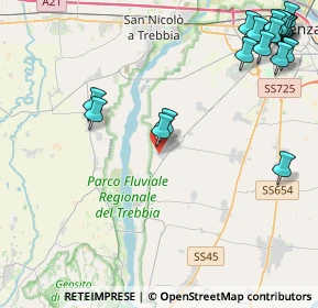 Mappa Via Fausto Coppi, 29020 Gossolengo PC, Italia (6.04222)