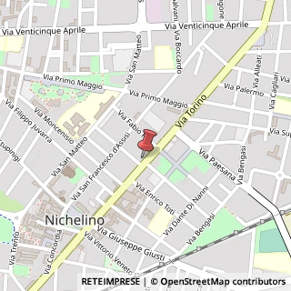 Mappa Via Torino, 10042 Nichelino, Torino (Piemonte)