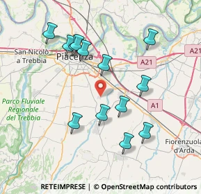 Mappa Via Lorenzo Rocci, 29027 Podenzano PC, Italia (7.43308)