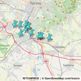 Mappa Via Bruno Buozzi, 10121 Moncalieri TO, Italia (3.23545)