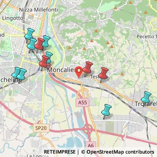 Mappa Via Bruno Buozzi, 10121 Moncalieri TO, Italia (2.55333)