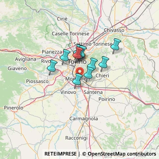 Mappa Via Bruno Buozzi, 10121 Moncalieri TO, Italia (8.6125)