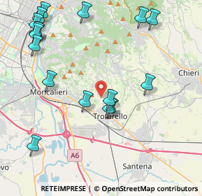 Mappa Strada Roccacatene, 10028 Trofarello TO, Italia (5.16)