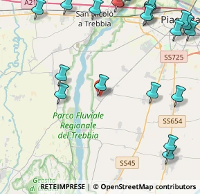 Mappa Via Michelangelo Baderna, 29020 Gossolengo PC, Italia (6.2385)