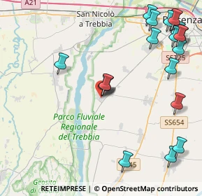 Mappa Via Michelangelo Baderna, 29020 Gossolengo PC, Italia (5.5485)