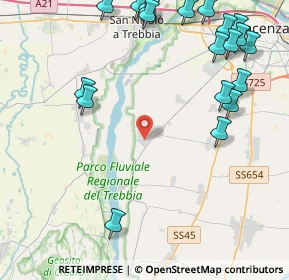 Mappa Via Michelangelo Baderna, 29020 Gossolengo PC, Italia (5.7525)