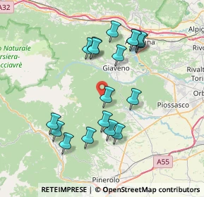 Mappa Strada Ravera, 10094 Giaveno TO, Italia (7.26889)