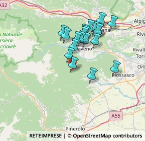 Mappa Strada Ravera, 10094 Giaveno TO, Italia (6.4635)