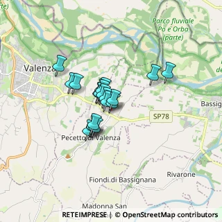 Mappa Strada del Po, 15040 Pecetto di valenza AL, Italia (1.0605)
