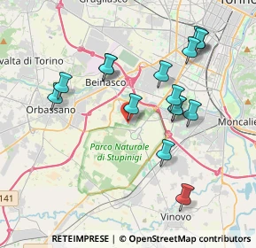 Mappa Via Fratelli Cervi, 10092 Beinasco TO, Italia (3.85625)