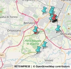 Mappa Via Fratelli Cervi, 10092 Beinasco TO, Italia (4.29214)