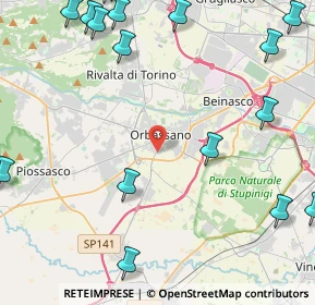 Mappa Via Pietro Nenni, 10043 Orbassano TO, Italia (6.8515)