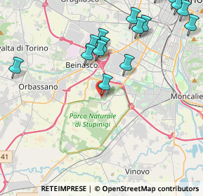 Mappa Via Case Sparse, 10092 Torino TO, Italia (6.0315)