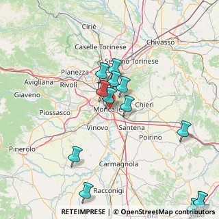 Mappa Via Padre Giuseppe Colombo, 10024 Moncalieri TO, Italia (18.80231)