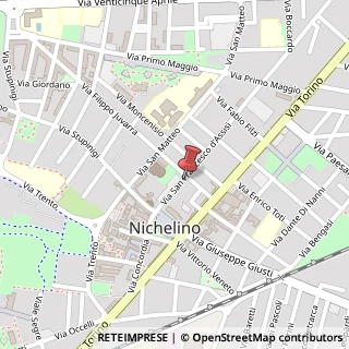 Mappa Via San Francesco D'Assisi, 14, 10042 Nichelino, Torino (Piemonte)