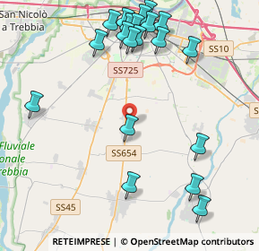 Mappa Via U. Foscolo, 29027 Podenzano PC, Italia (4.989)