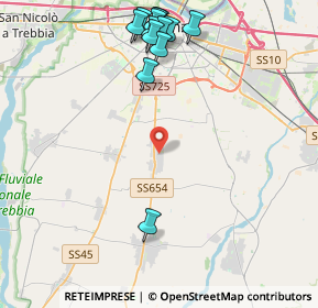 Mappa Via U. Foscolo, 29027 Podenzano PC, Italia (5.00154)