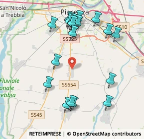 Mappa Via U. Foscolo, 29027 Podenzano PC, Italia (4.425)