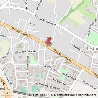 Mappa Strada Genova, 70, 10024 Moncalieri, Torino (Piemonte)