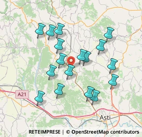 Mappa Regione Nocciola, 14025 Montechiaro d'Asti AT, Italia (6.83765)