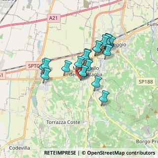 Mappa Via Savonarola, 27054 Montebello della Battaglia PV, Italia (1.3875)