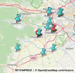 Mappa Via Don Pino Puglisi, 10045 Piossasco TO, Italia (7.41)