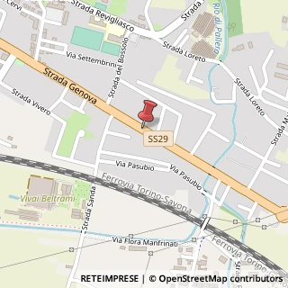 Mappa Strada Genova, 135, 10024 Moncalieri, Torino (Piemonte)