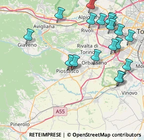 Mappa Via Cavour, 10045 Piossasco TO, Italia (9.211)