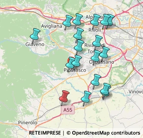 Mappa Via Monte Grappa, 10045 Piossasco TO, Italia (7.28111)